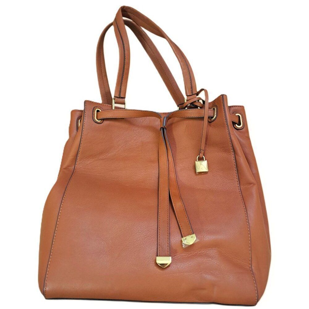 GILI Women's Caramel Leather Tote Satchel Shoulder Bag Tazel Professional Work